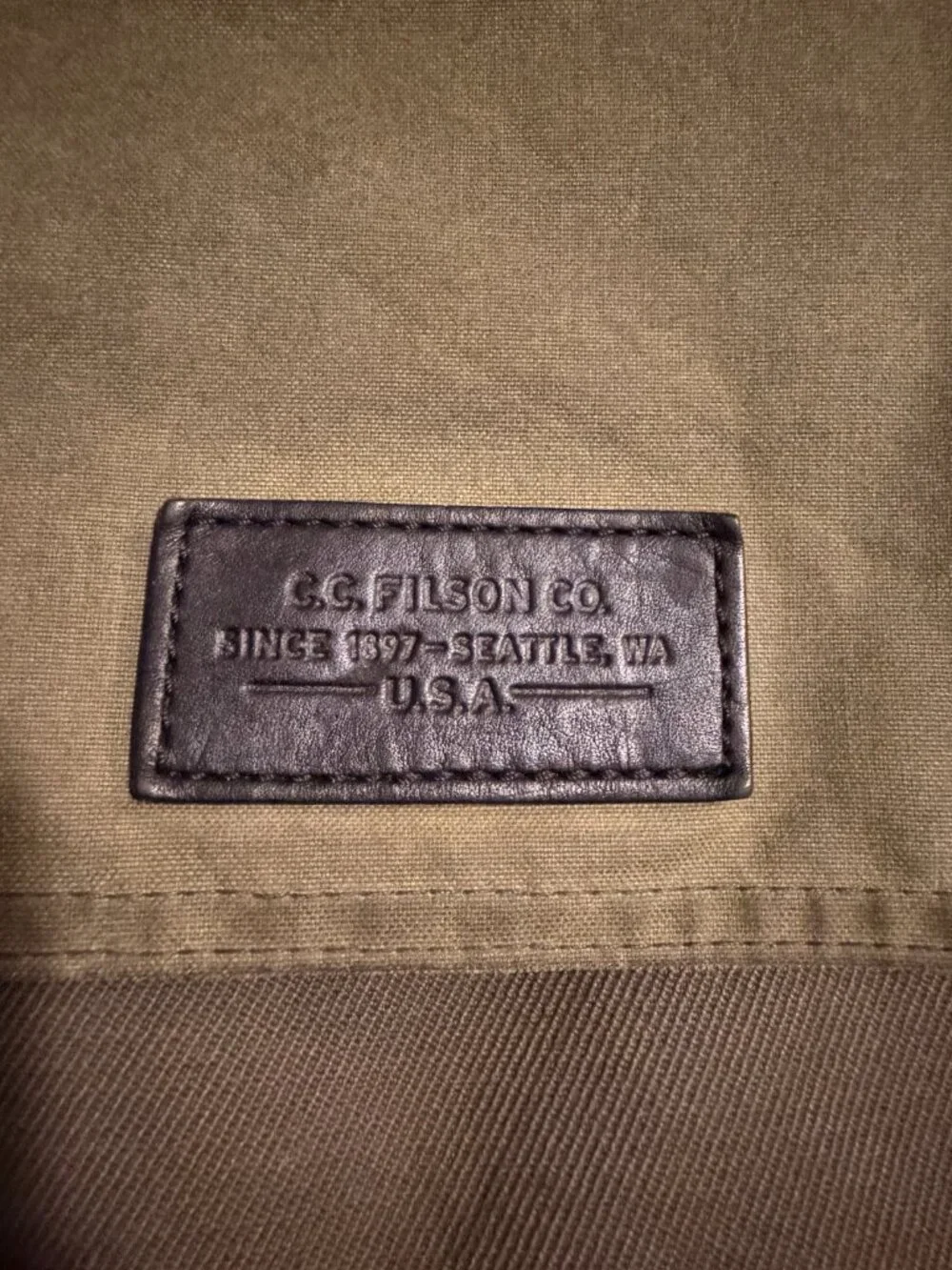 Filson waxed canvas backback MADE IN USA